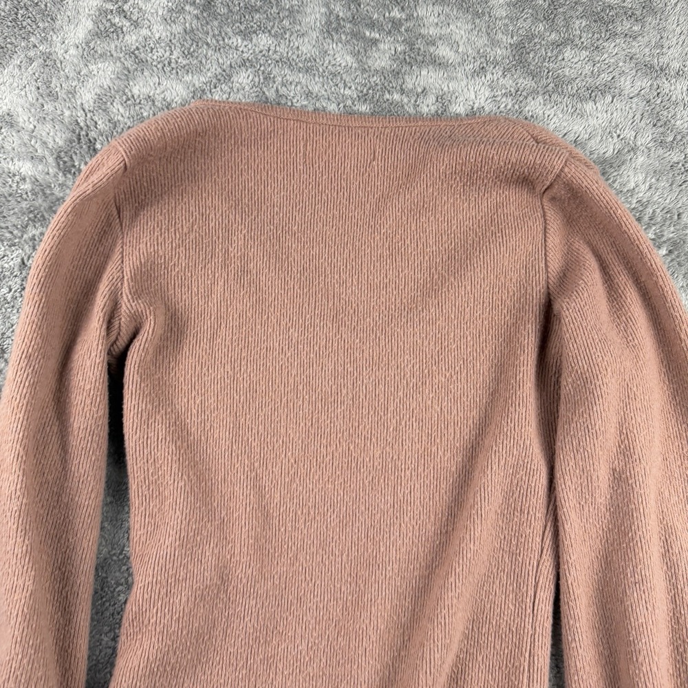 Vtg Abercrombie & Fitch Soft Cozy Sweater Bodysuit Womens XS Brown V-Neck - Picture 14 of 16